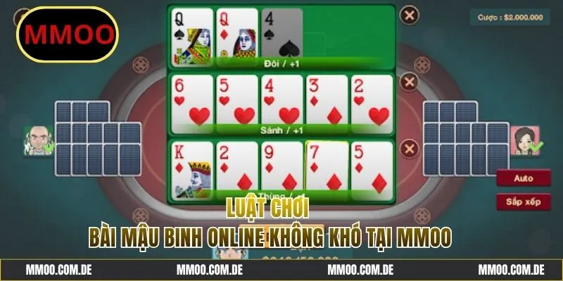Luật trải nghiệm chơi game Mậu Binh online đơn giản